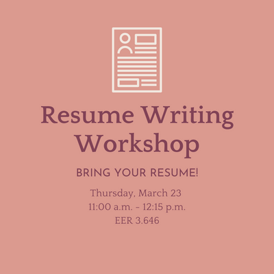 resume writing workshop description