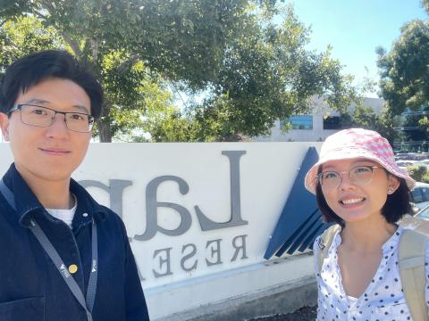 Cam Li with her mentor, Yixuan Yu, at Lam Research 