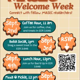 MRSEC Welcome Week Flyer