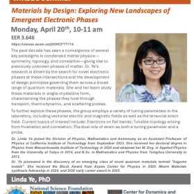 Flyer for Linda Ye
